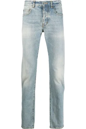 Saint Laurent Logo-plaque slim-cut jeans