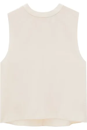 Saint Laurent Round-neck silk top
