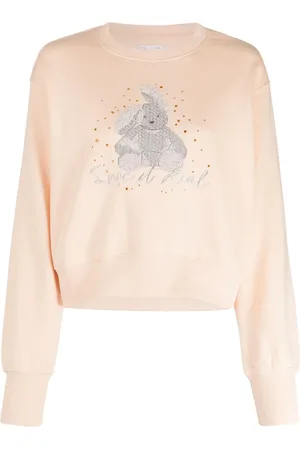 Izzue Bunny-embroidered crew-neck sweatshirt