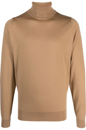 JOHN SMEDLEY Fine-knit wool roll-neck jumper