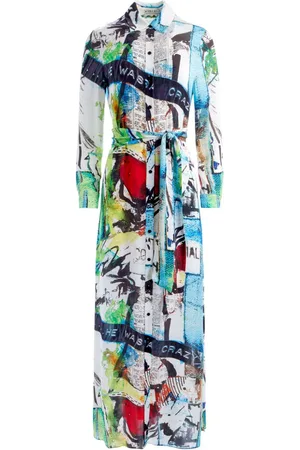 ALICE+OLIVIA X Basquiat maxi shirt dress