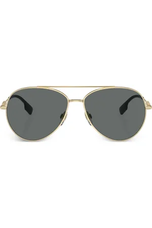 Burberry Logo-plaque pilot-frame sunglasses