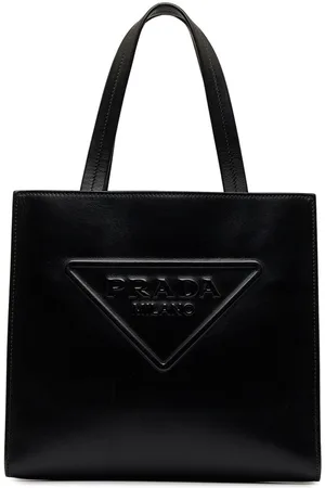 PRADA Saffiano Black Leather Racing White Logo Mini Crossbody Sling Flap Bag