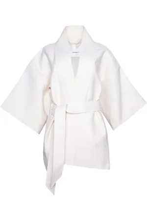 WARDROBE.NYC Wrap-design short coat