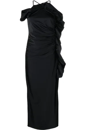 P.A.R.O.S.H. Ruffled-detail halterneck maxi dress