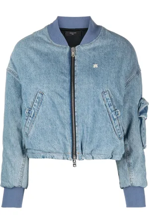 AMIRI Logo-embellished denim bomber jacket