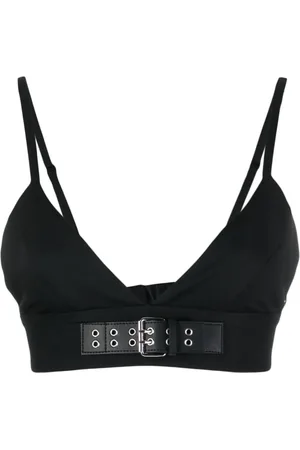 Moschino Buckled-strap crop top