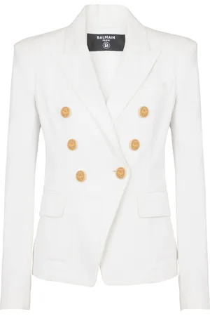 Balmain 6-Button double-breasted denim blazer