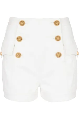 Balmain 6-Button denim shorts