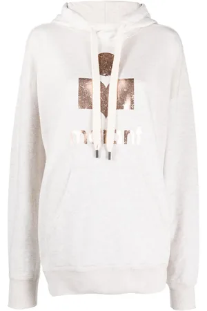 Marant Etoile Mansel logo-print drop-shoulder hoodie