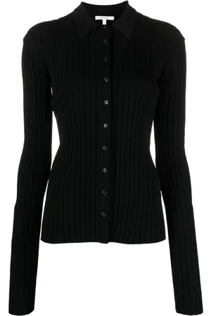Nensi Dojaka Straight-point collar pleated top