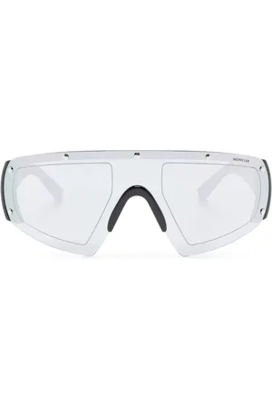 Moncler Shield-frame mirrored sunglasses