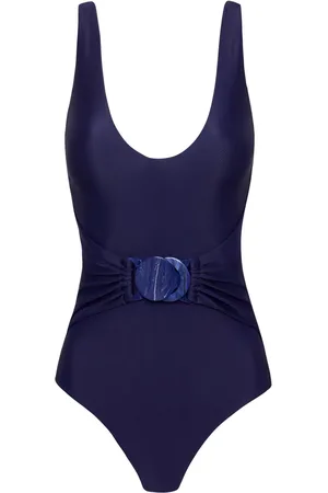 Rebecca Vallance Alba belted V-neck swimsuit