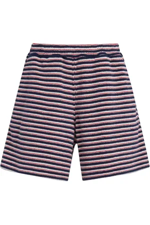 Marni Stripe-print slip-on shorts