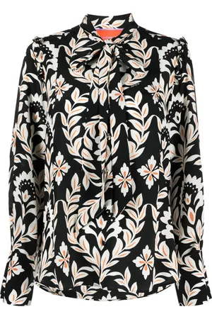 La DoubleJ Ascot floral-print silk shirt