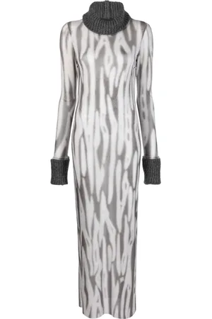 John Richmond Abstract-print panelled maxi dress