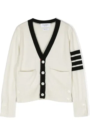 Thom Browne Stripe-detailing wool-blend cardigan