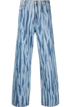John Richmond Abstract-print wide-leg jeans