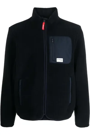 FAY Logo-appliqué fleece windbreaker