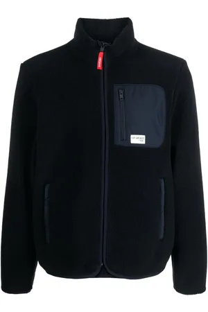 FAY Logo-appliqué fleece windbreaker