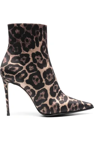 LE SILLA Eva 100mm leopard-print boots