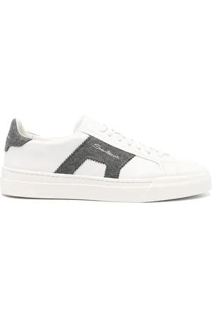 santoni Lace-up leather sneakers