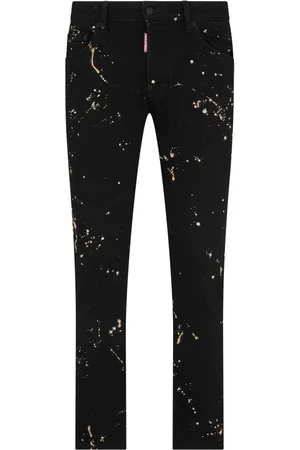 Dsquared2 Tidy Biker paint-splatter skinny jeans