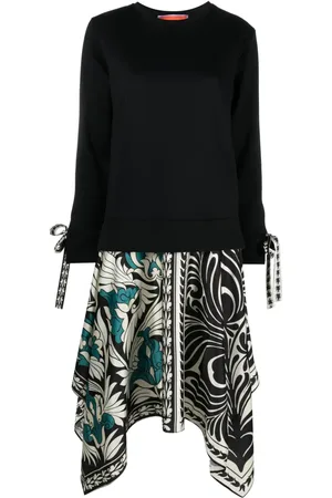 La DoubleJ Arcade layered-design midi dress