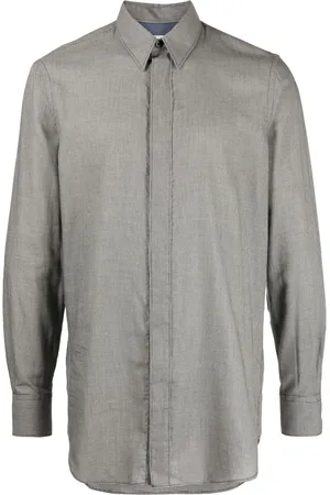Paul Smith Fine-check cotton blend shirt