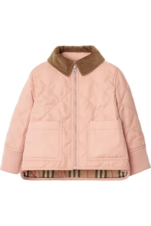 Burberry Corduroy-collar quilted jacket