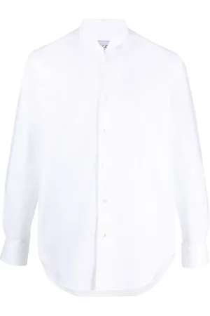 D4.0 Spread-collar poplin shirt