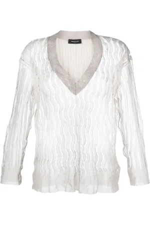 Fabiana Filippi Open-knit V-neck jumper