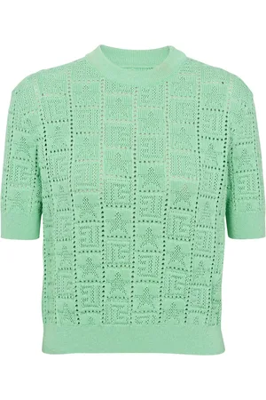Balmain Monogram-jacquard top