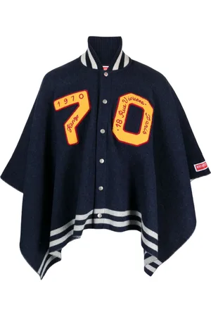 Kenzo Logo-patch buttoned cape