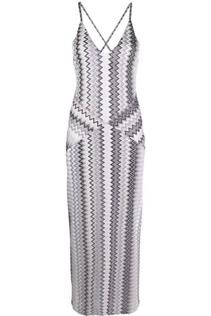 Missoni Zigzag-pattern lurex midi dress