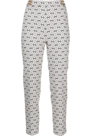 Elisabetta Franchi Logo-print cropped trousers