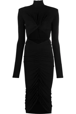 The Andamane Kim ruched cut-out midi dress