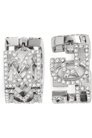 Marc Jacobs The Monogram pavé huggie earrings