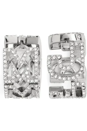 Marc Jacobs The Monogram pavé huggie earrings