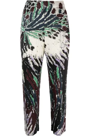 PLEATS PLEASE ISSEY MIYAKE Frosty Forest pleated cropped trousers