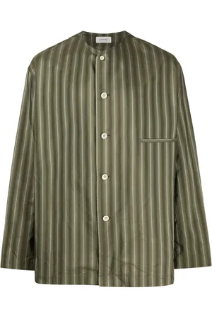 LEMAIRE Striped-pattern silk shirt