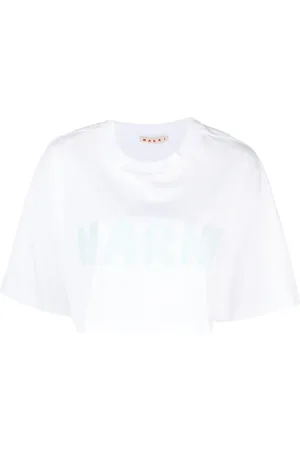 Marni Logo-print cotton cropped T-shirt