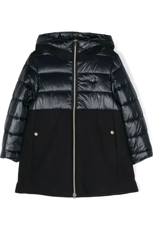 HERNO Panelled hooded puffer coat