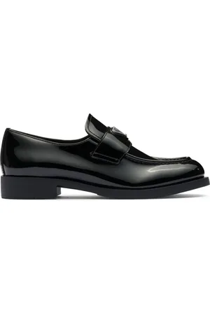 Prada Triangle-logo leather loafers