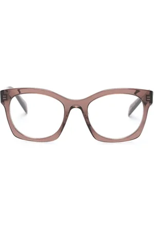 Prada Transparent-frame logo glasses
