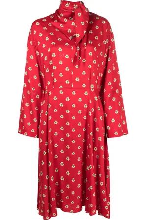 Kenzo Teddy Flower pleated midi dress