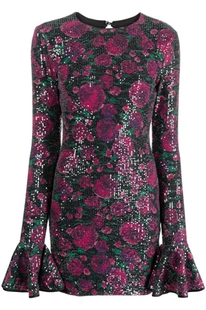 ROTATE Sequin-embellished open-back minidress