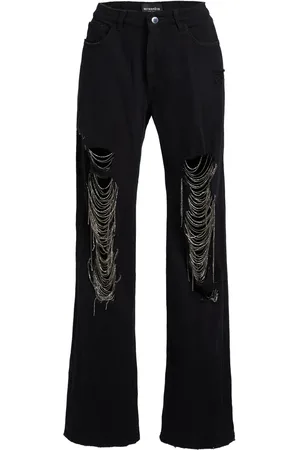 Retrofete Marlowe rhinestone-embellished straight-leg jeans