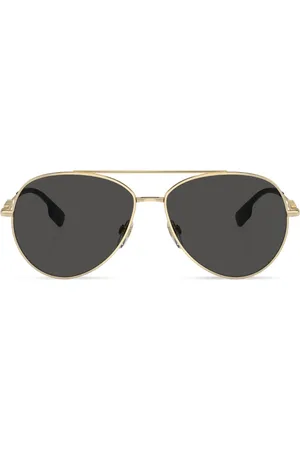Burberry Logo-plaque pilot-frame sunglasses