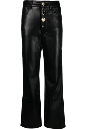 ROTATE Button-embellished high-waist trousers